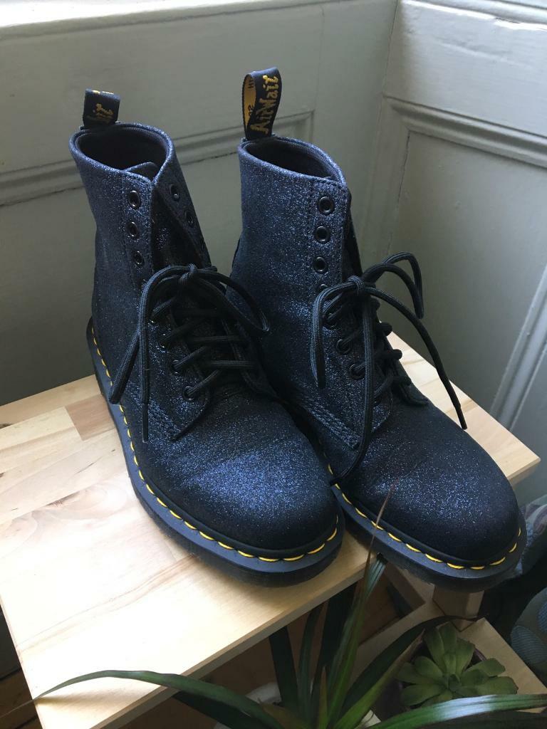 black glitter boots uk
